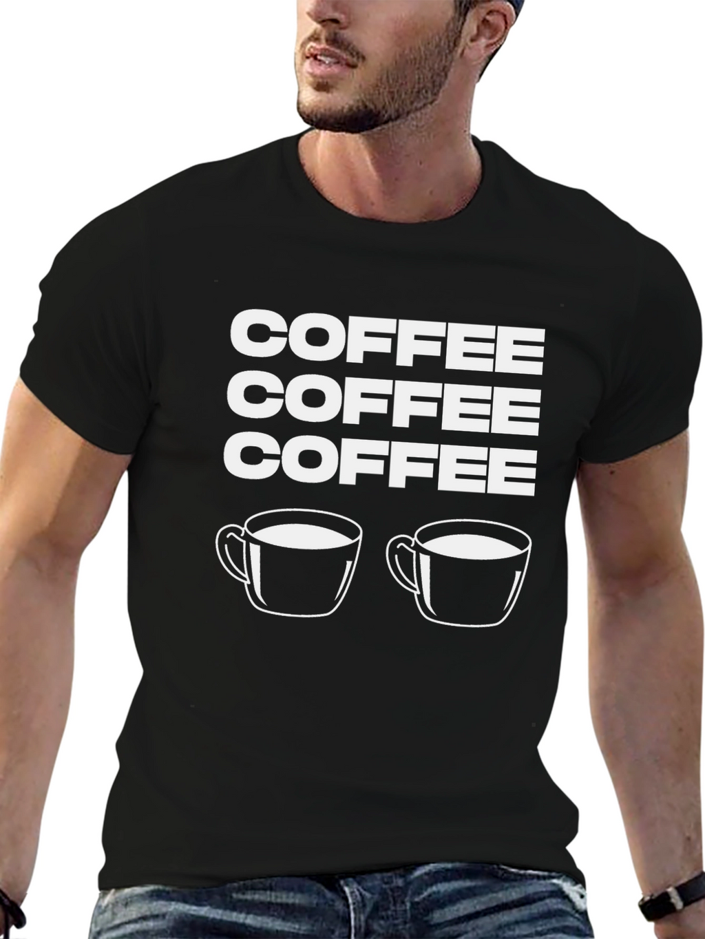 Coffee Lover T-Shirt - Black Graphic Print