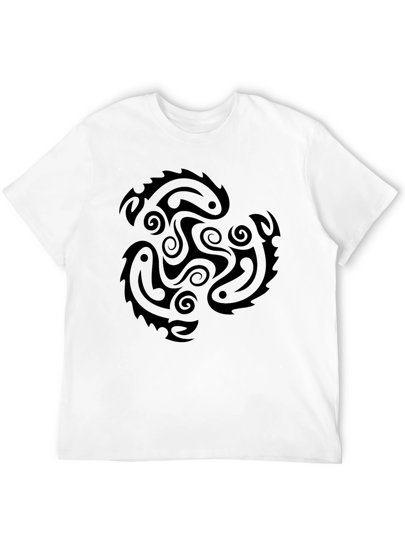Mens Black Tribal Graphic T-Shirt