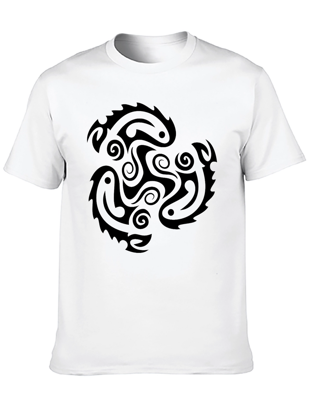 Mens Black Tribal Graphic T-Shirt