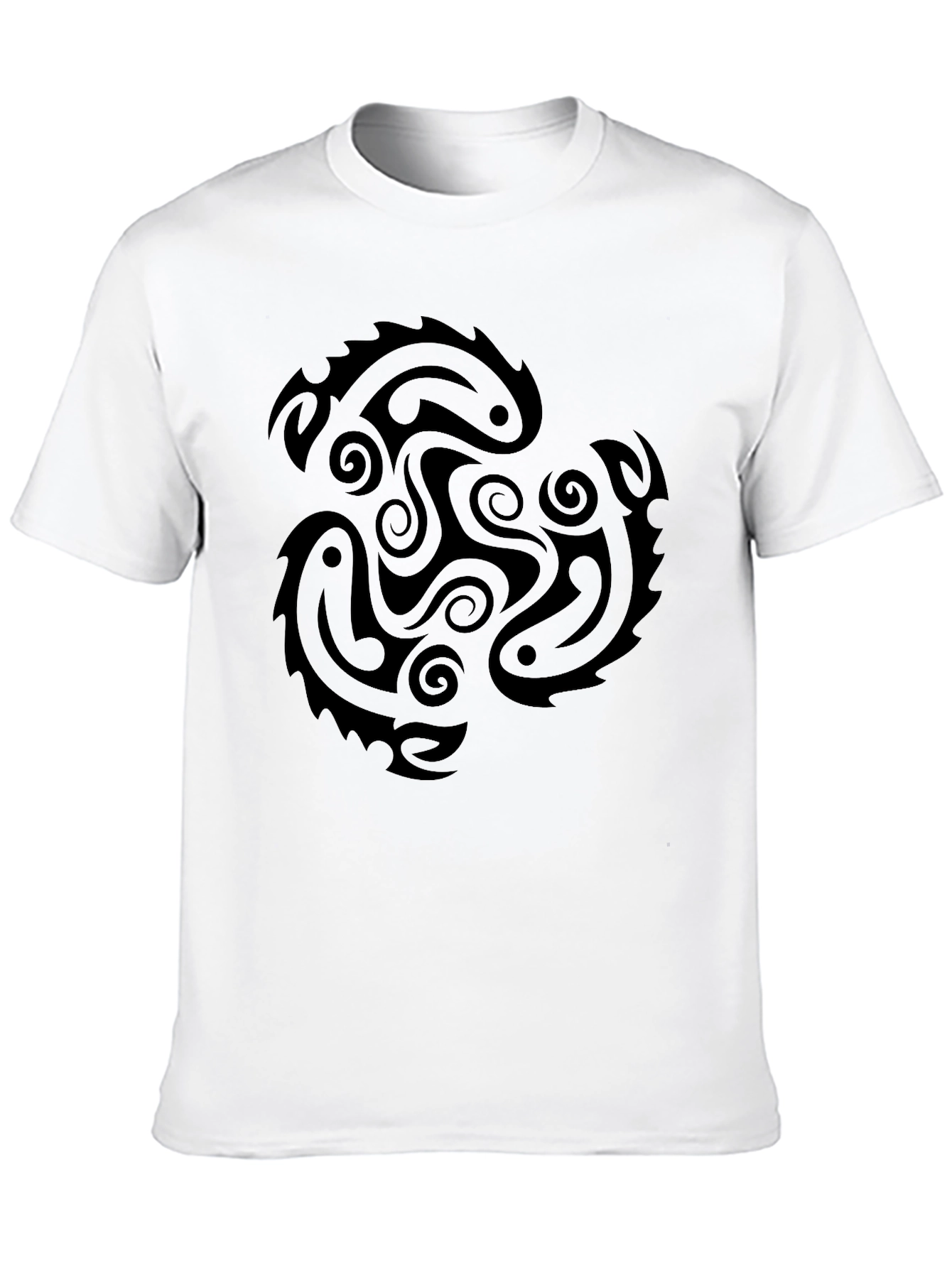 Mens Black Tribal Graphic T-Shirt