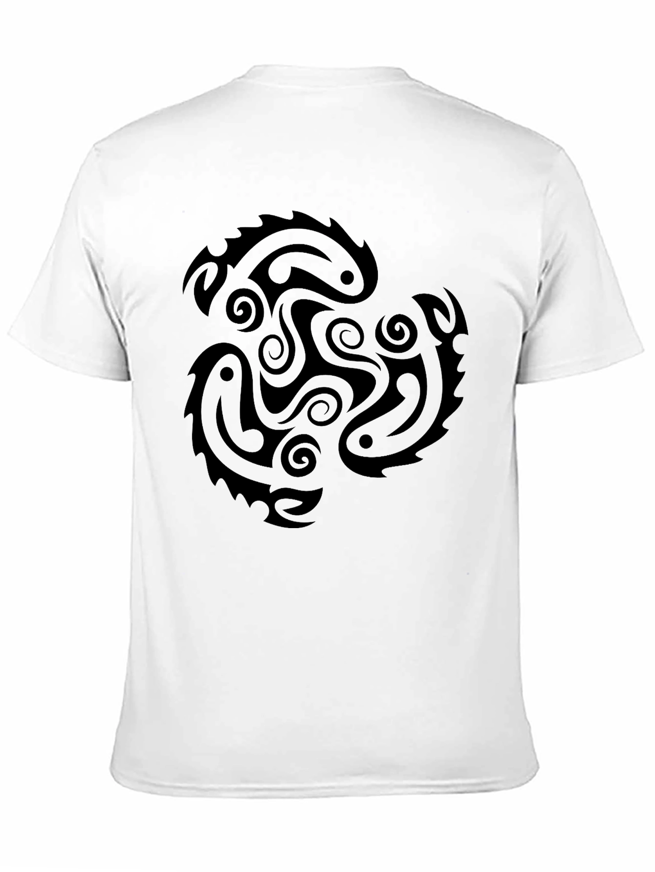Mens Black Tribal Graphic T-Shirt