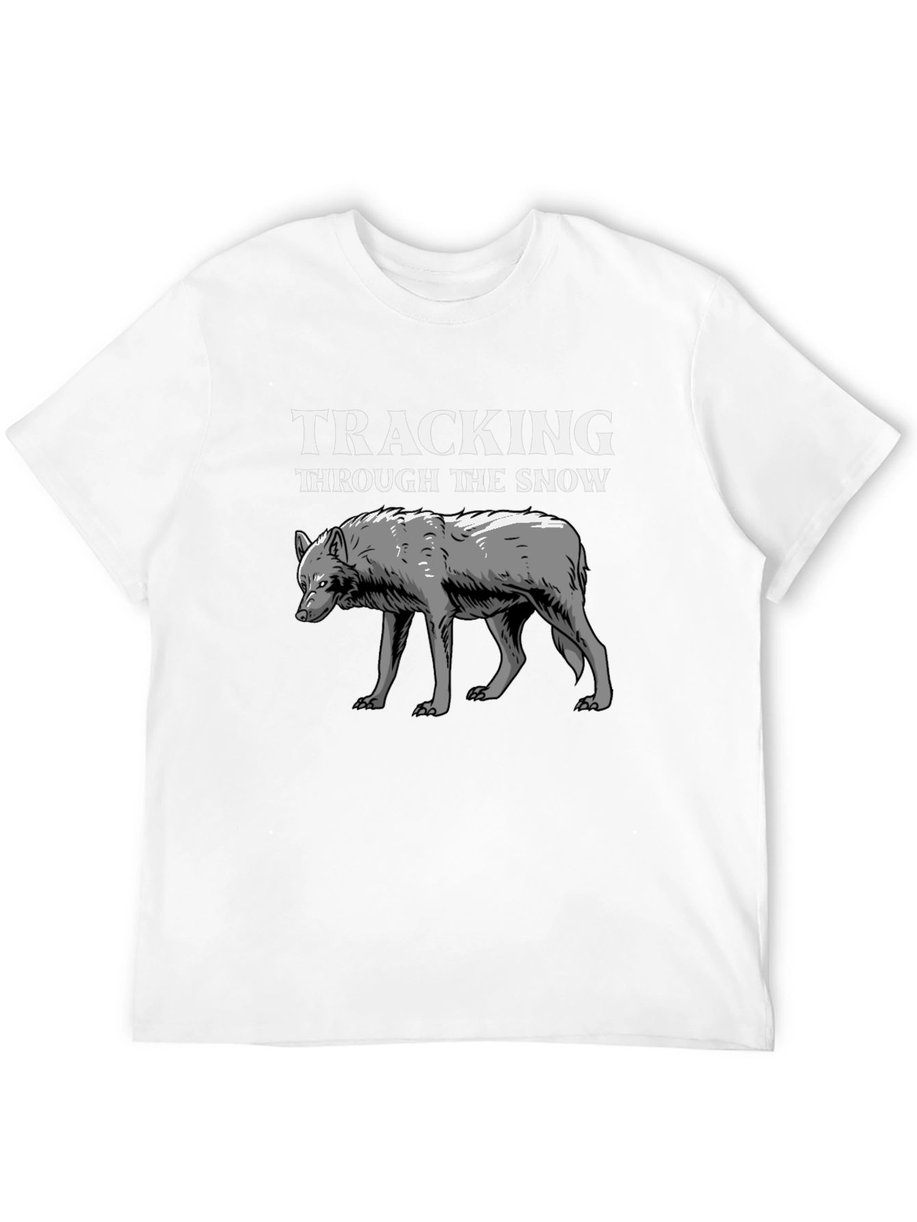 Tracking Through the Snow Wolf Graphic Tee