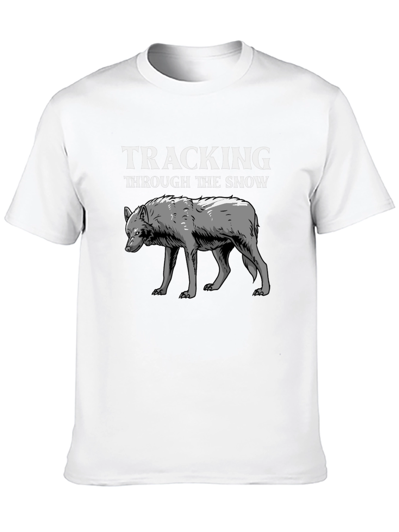 Tracking Through the Snow Wolf Graphic Tee