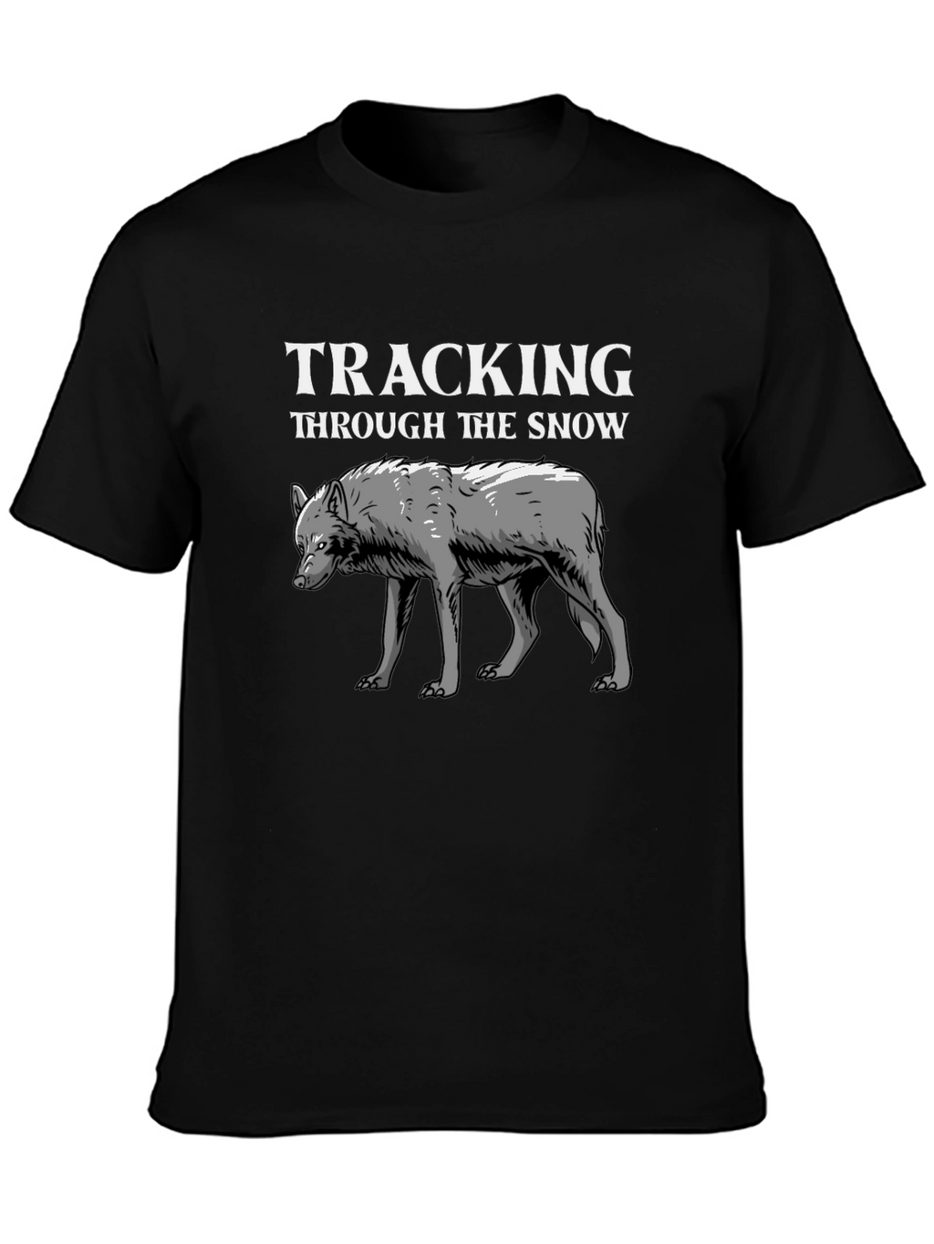 Tracking Through the Snow Wolf Graphic Tee