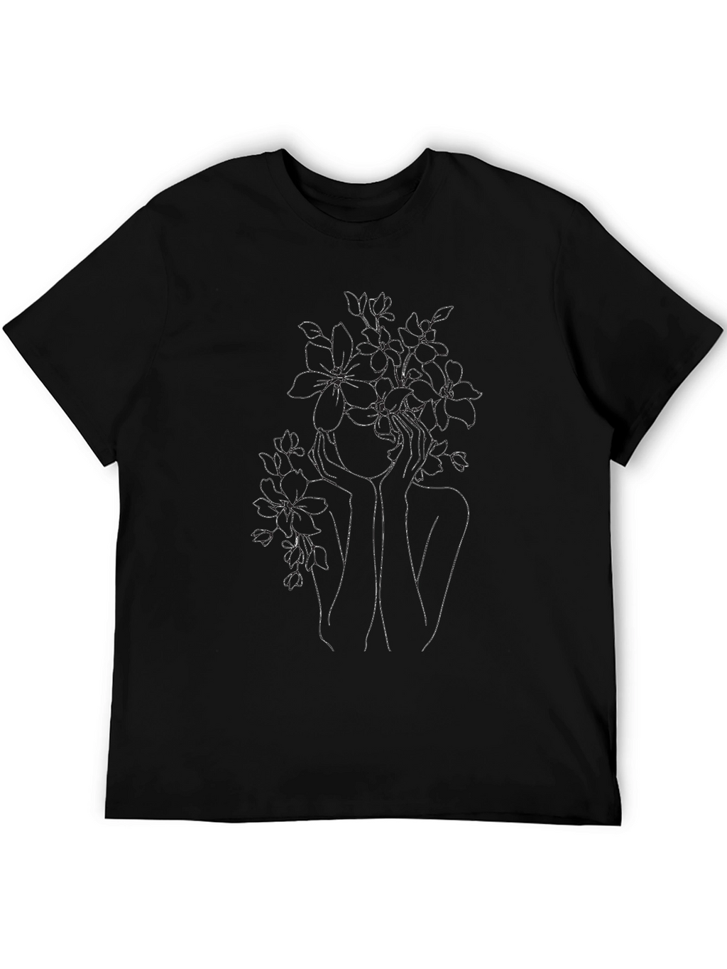 Floral Silhouette Graphic Tee - Modern Style
