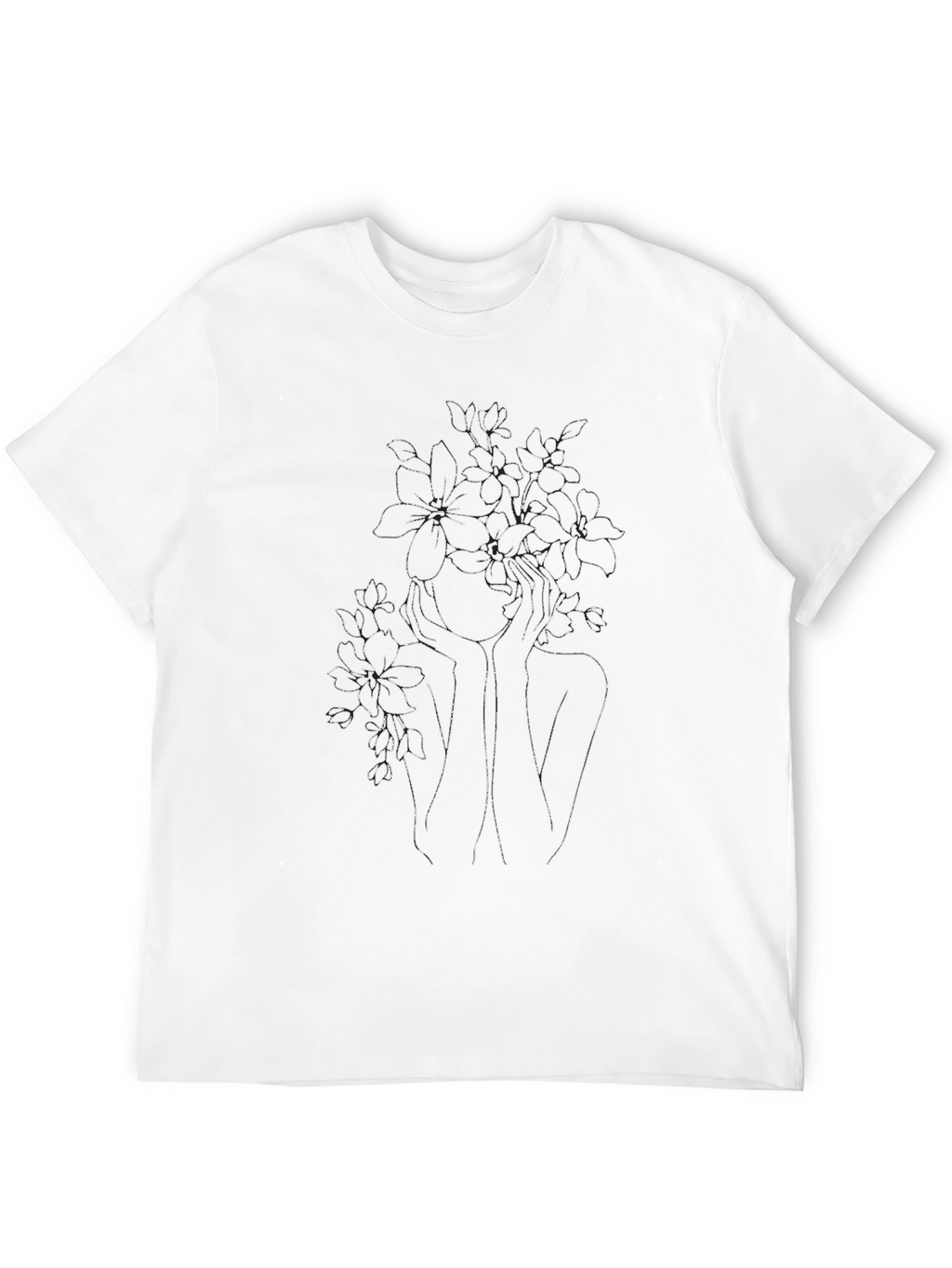 Floral Silhouette Graphic Tee - Modern Style