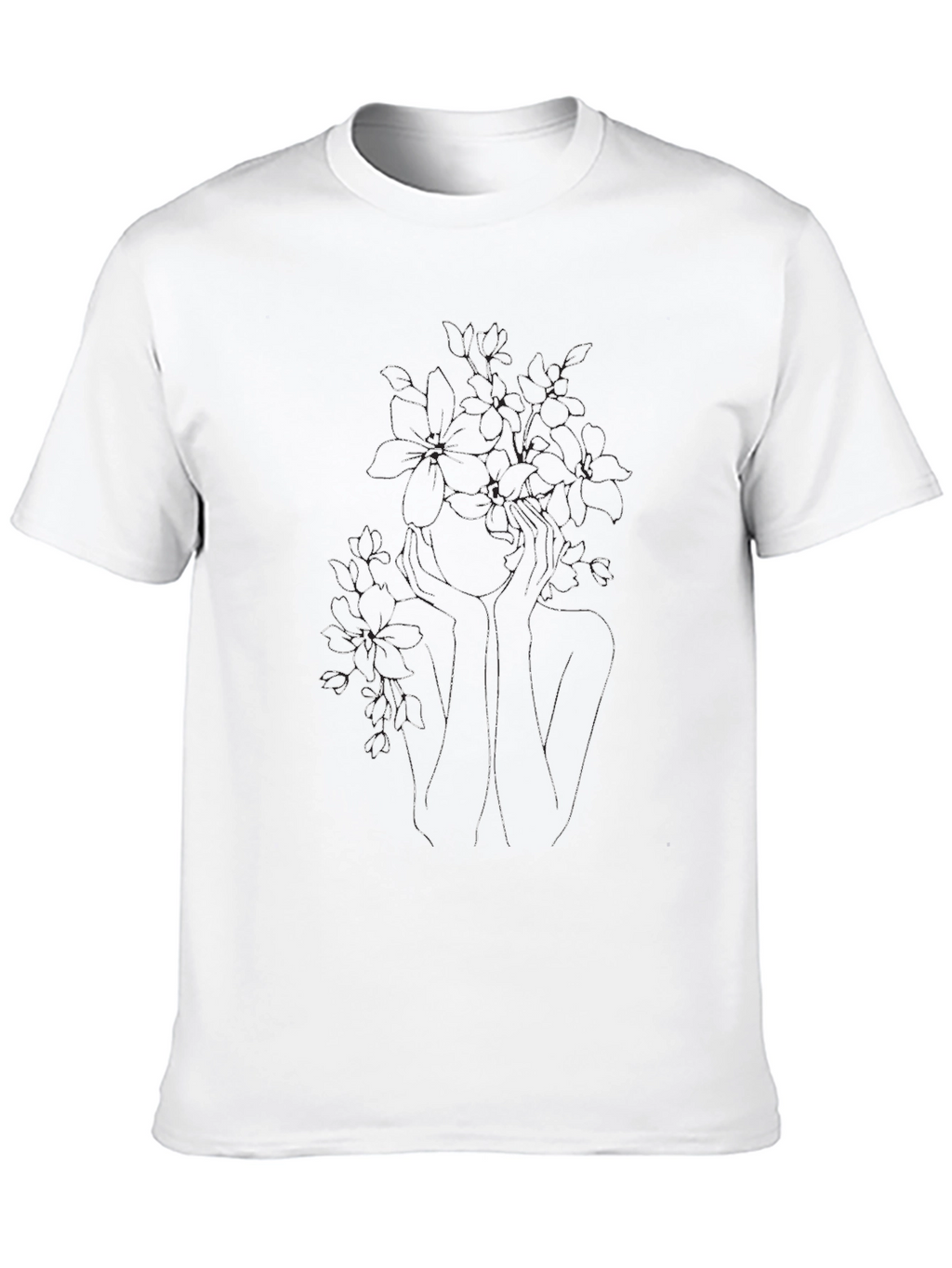 Floral Silhouette Graphic Tee - Modern Style
