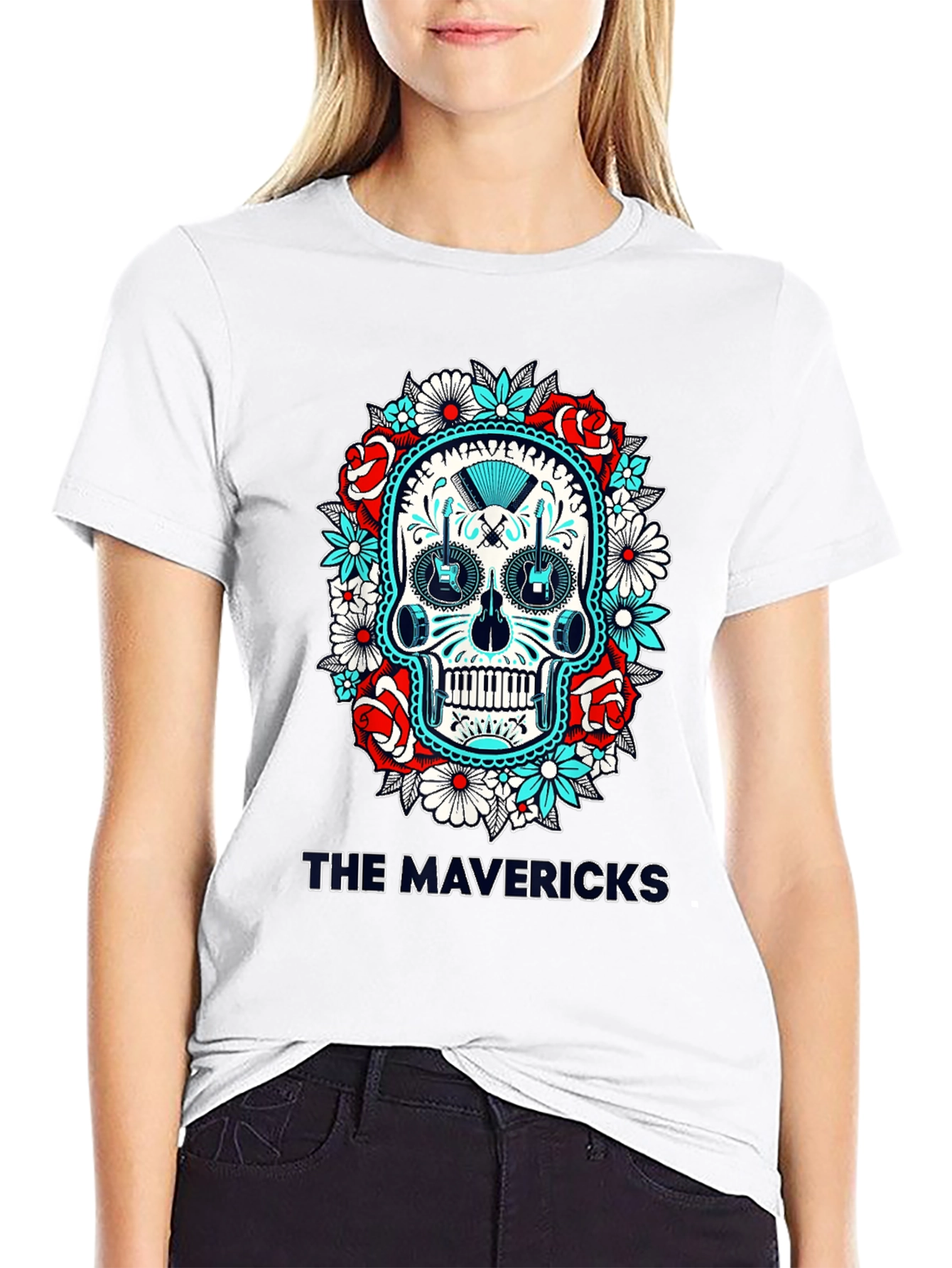 The Mavericks Skull T-Shirt - Band Graphic Tee