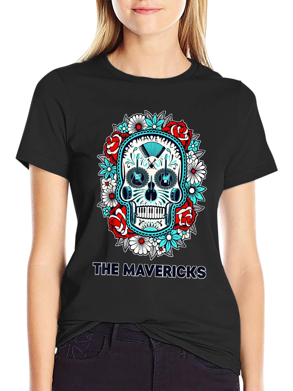The Mavericks Skull T-Shirt - Band Graphic Tee