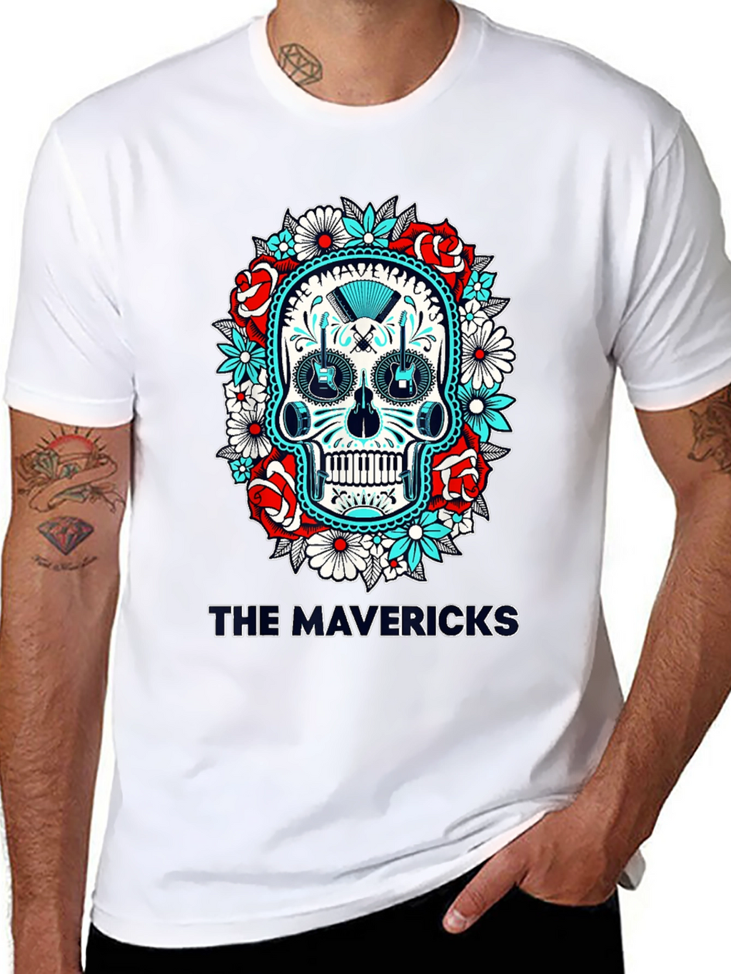 The Mavericks Skull T-Shirt - Band Graphic Tee