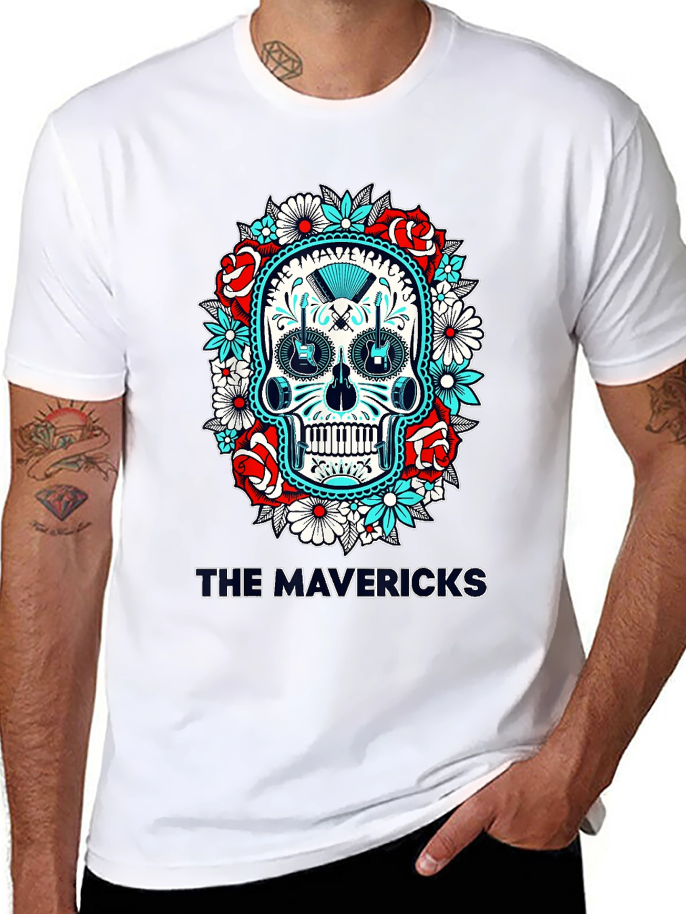 The Mavericks Skull T-Shirt - Band Graphic Tee