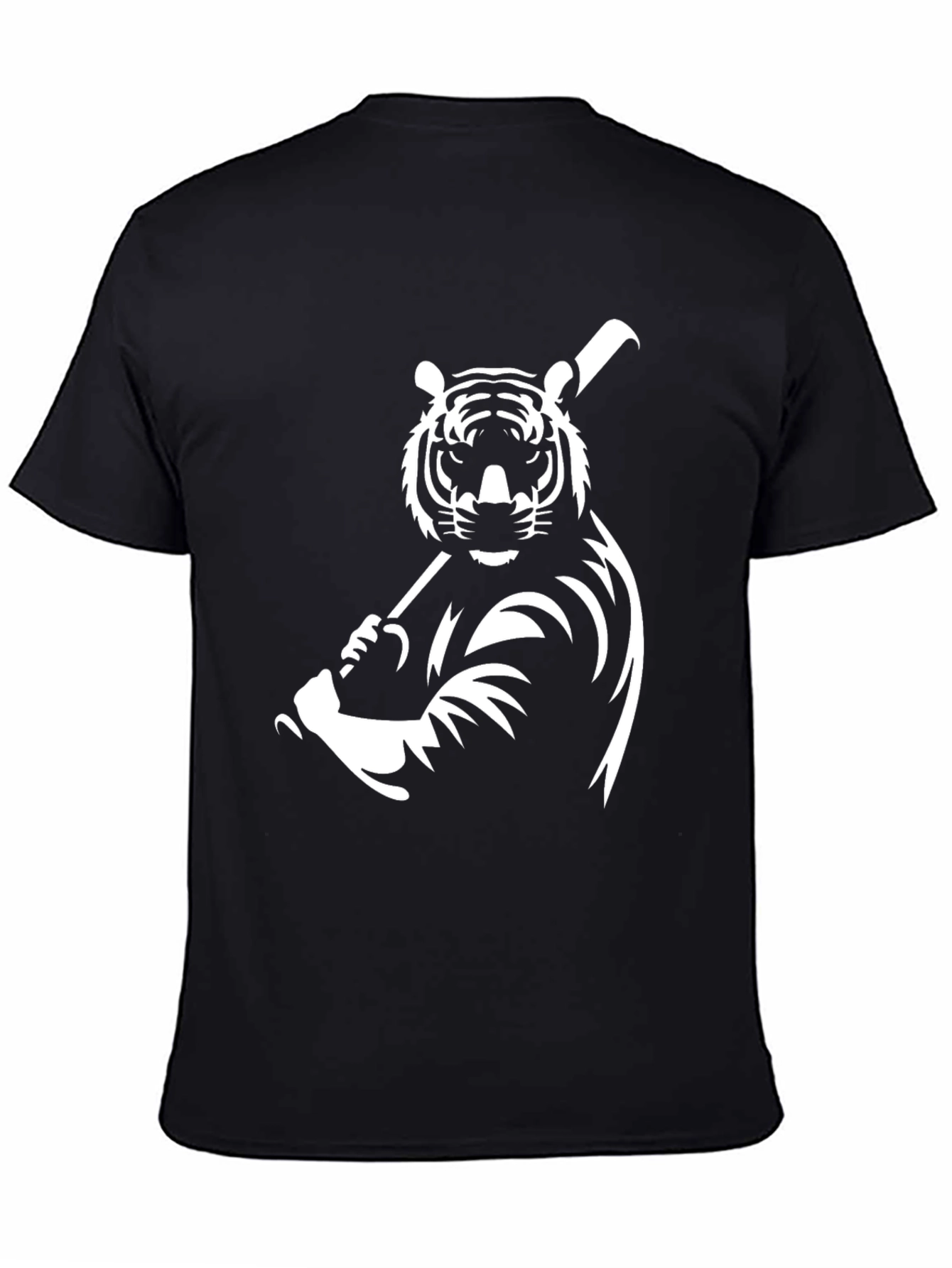 Tiger Graphic Tee - Baseball Bat Design