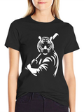 Tiger Graphic Tee - Baseball Bat Design