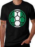 Nigeria Soccer Ball T-Shirt - Black