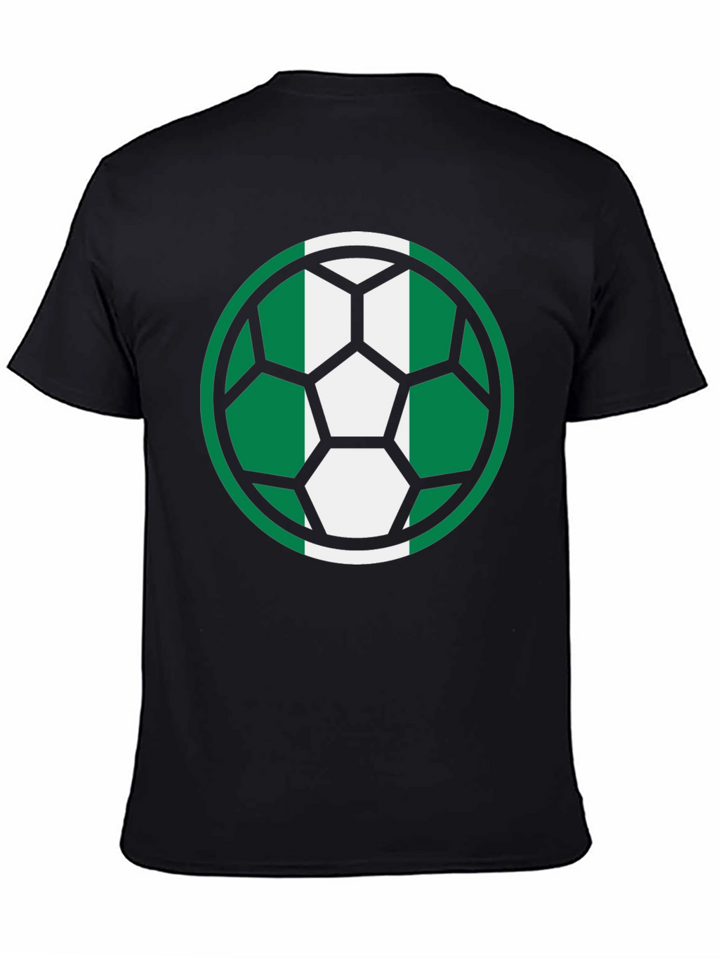 Nigeria Soccer Ball T-Shirt - Black