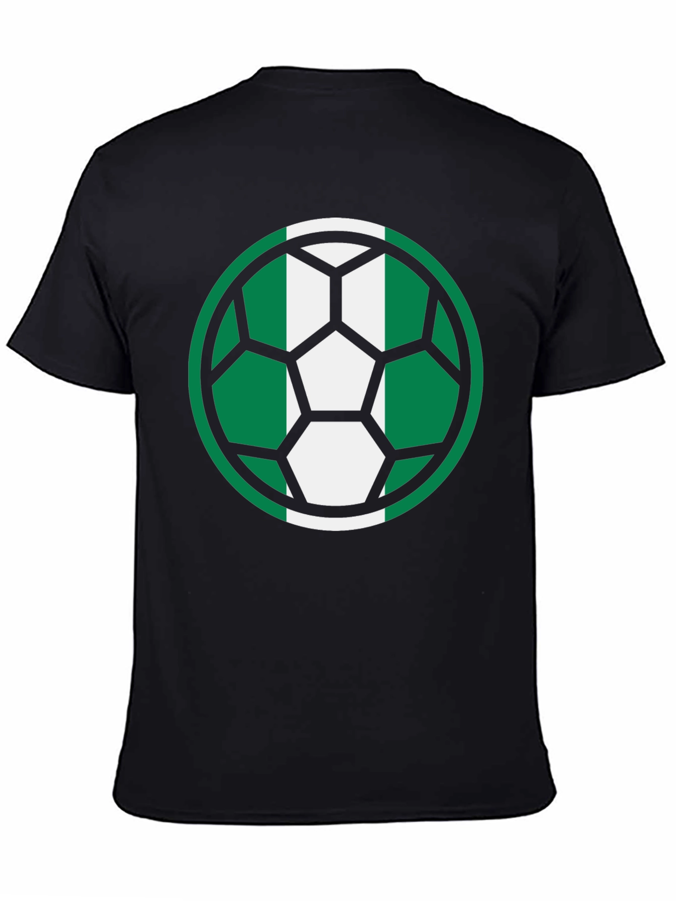 Nigeria Soccer Ball T-Shirt - Black