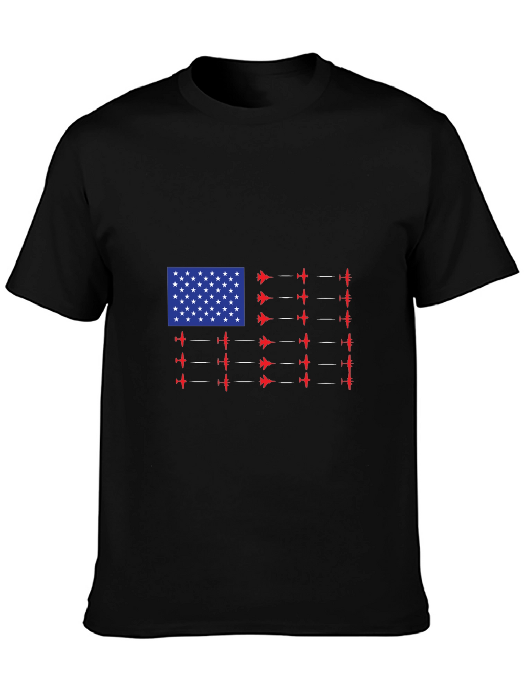 American Flag Airplane T-Shirt Patriotic Tee