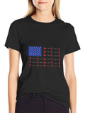 American Flag Airplane T-Shirt Patriotic Tee