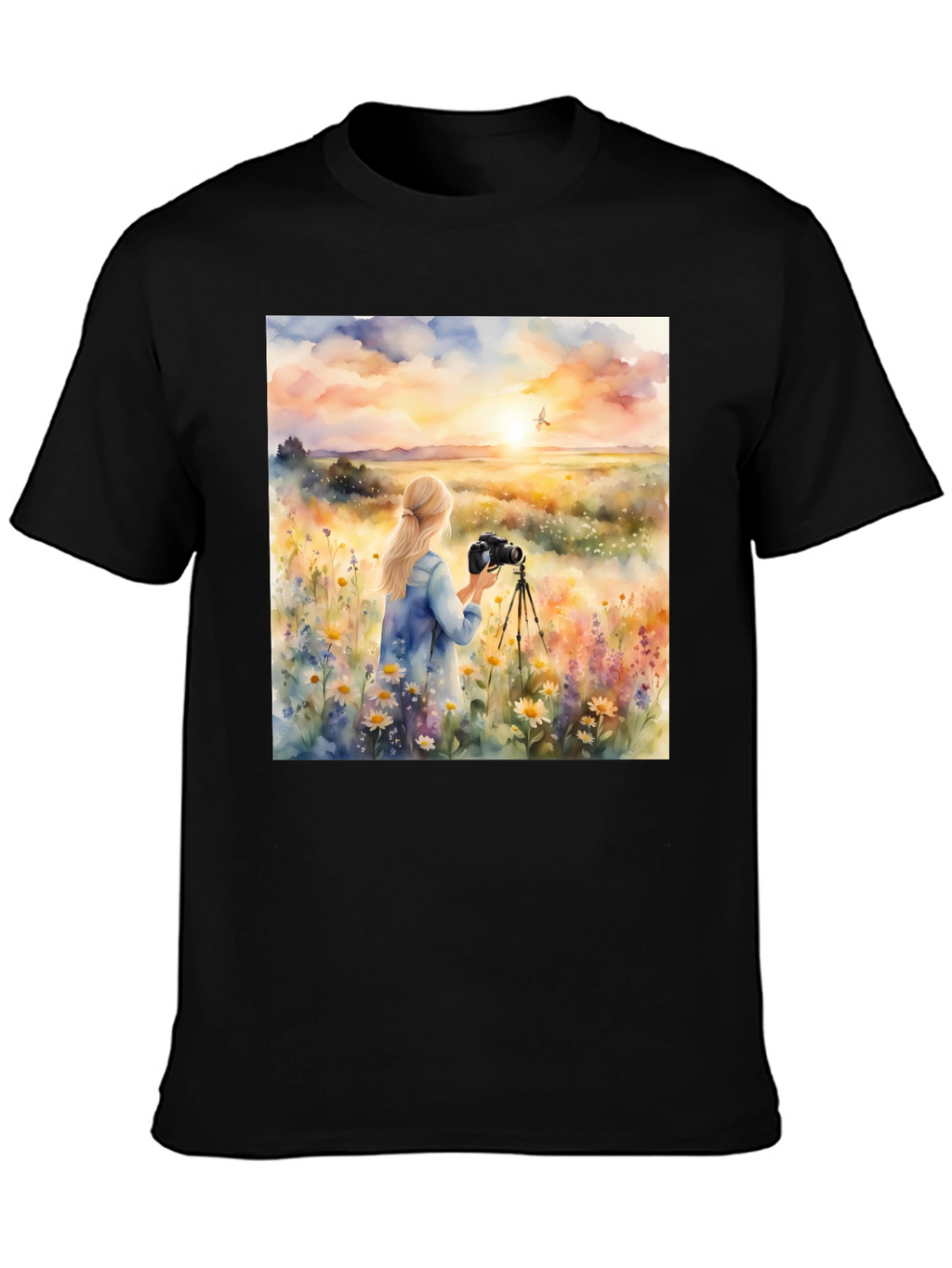 Photographer Sunset Graphic Tee - Nature Lover Shirt