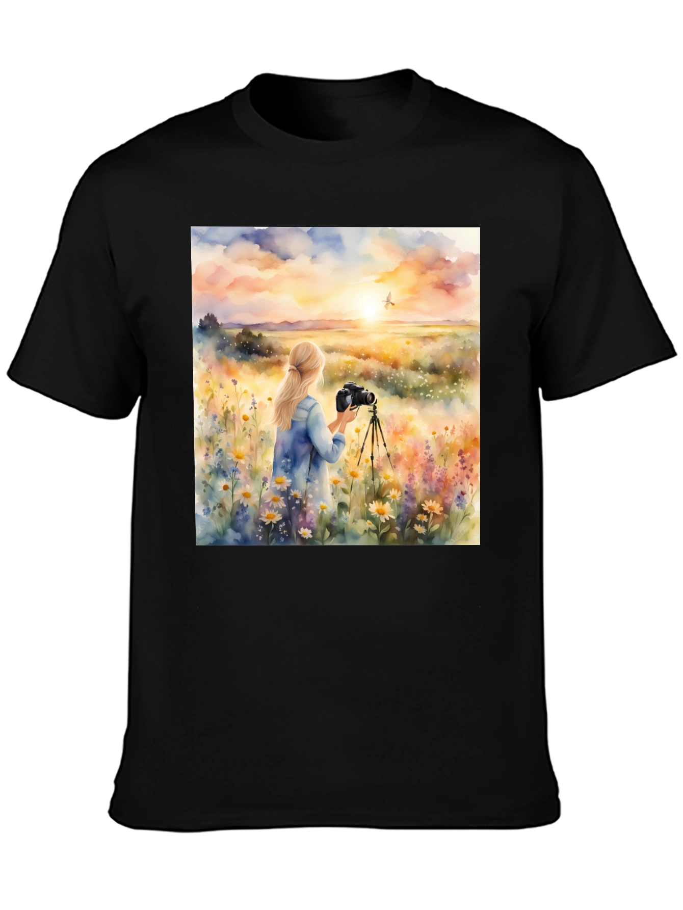 Photographer Sunset Graphic Tee - Nature Lover Shirt