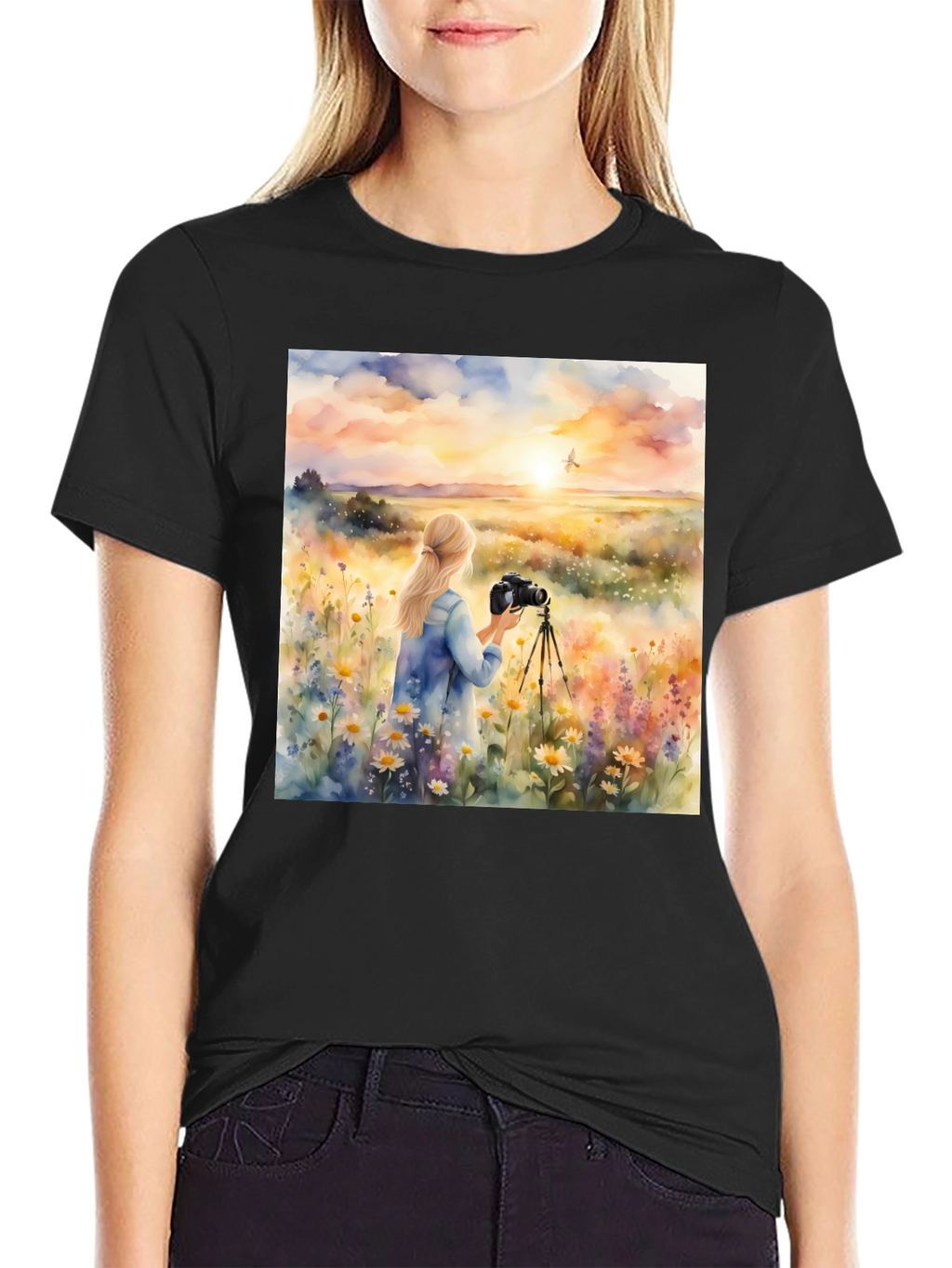 Photographer Sunset Graphic Tee - Nature Lover Shirt