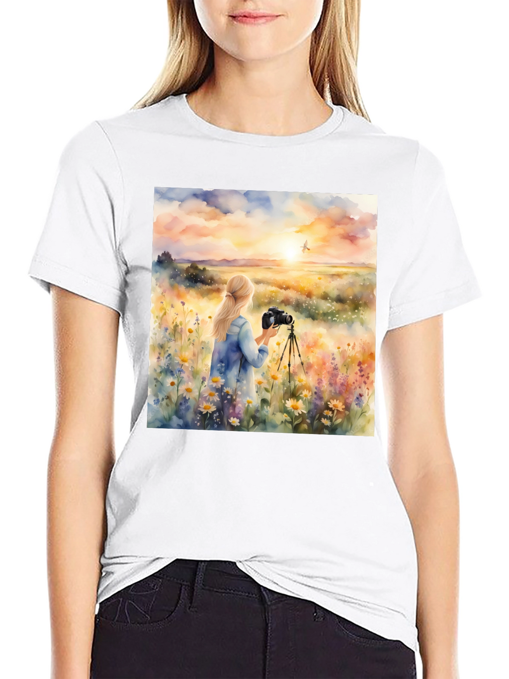 Photographer Sunset Graphic Tee - Nature Lover Shirt