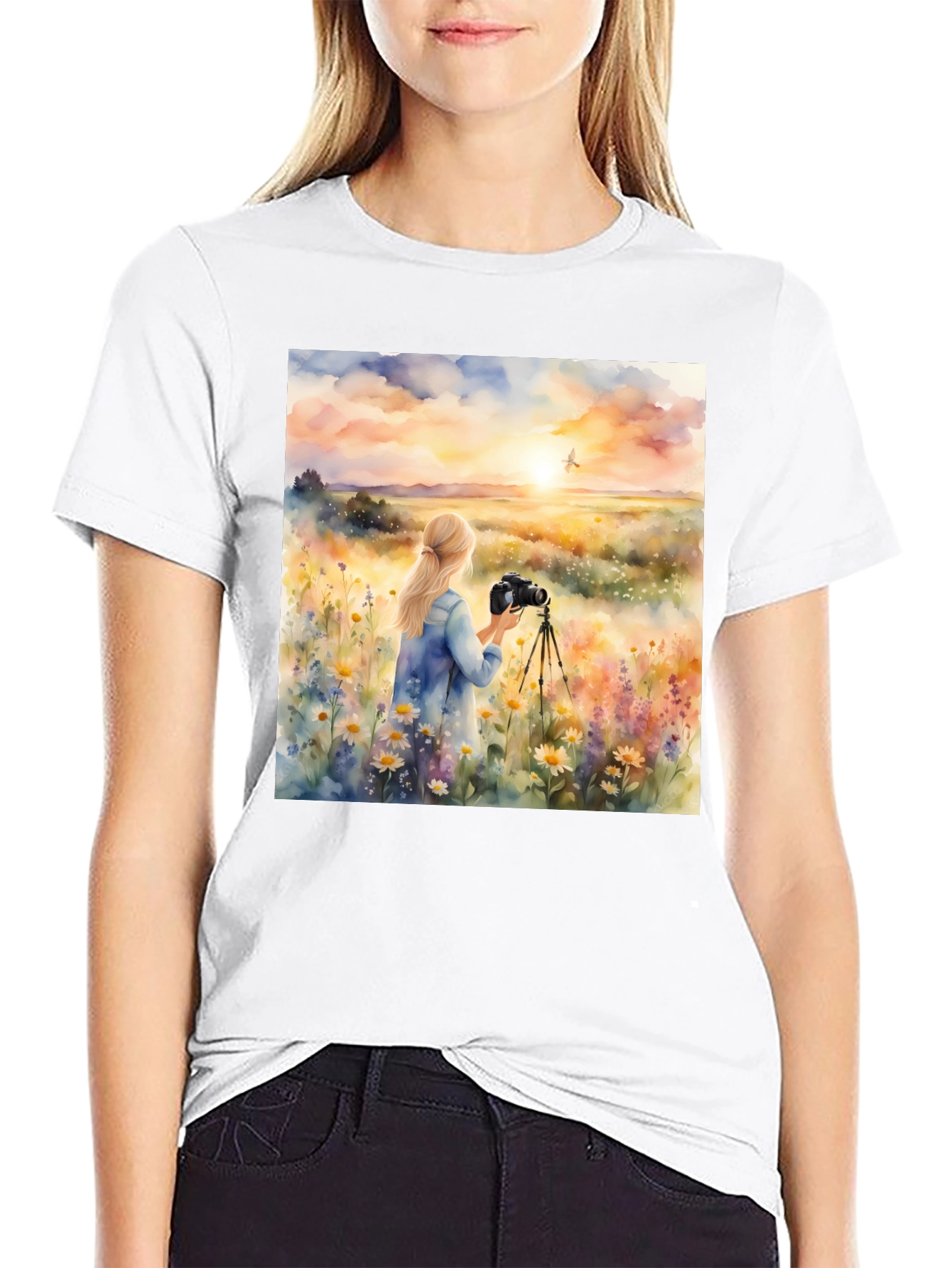Photographer Sunset Graphic Tee - Nature Lover Shirt