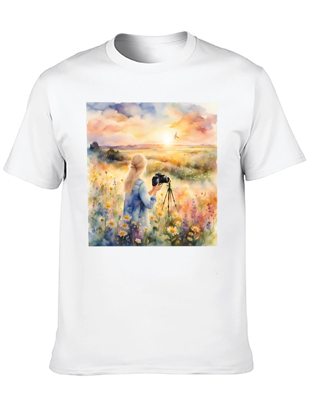 Photographer Sunset Graphic Tee - Nature Lover Shirt