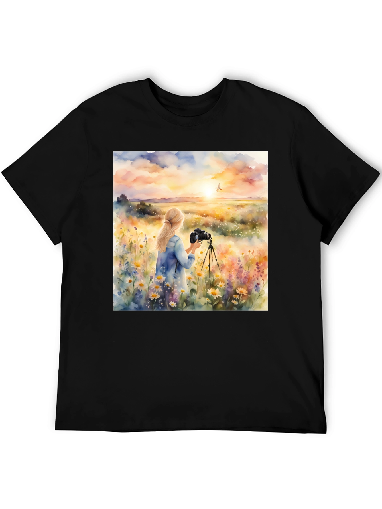 Photographer Sunset Graphic Tee - Nature Lover Shirt