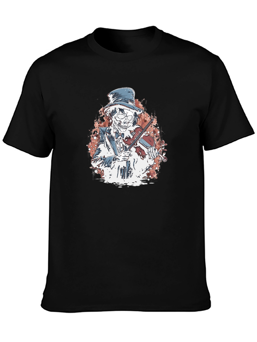 Skeleton Fiddler Graphic T-Shirt