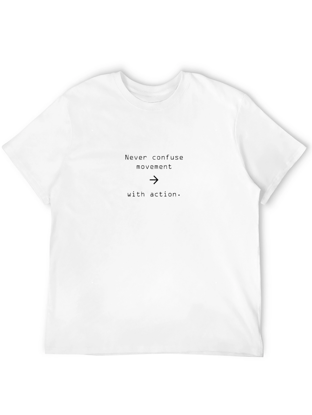 Motivational Black T-Shirt: Movement vs Action