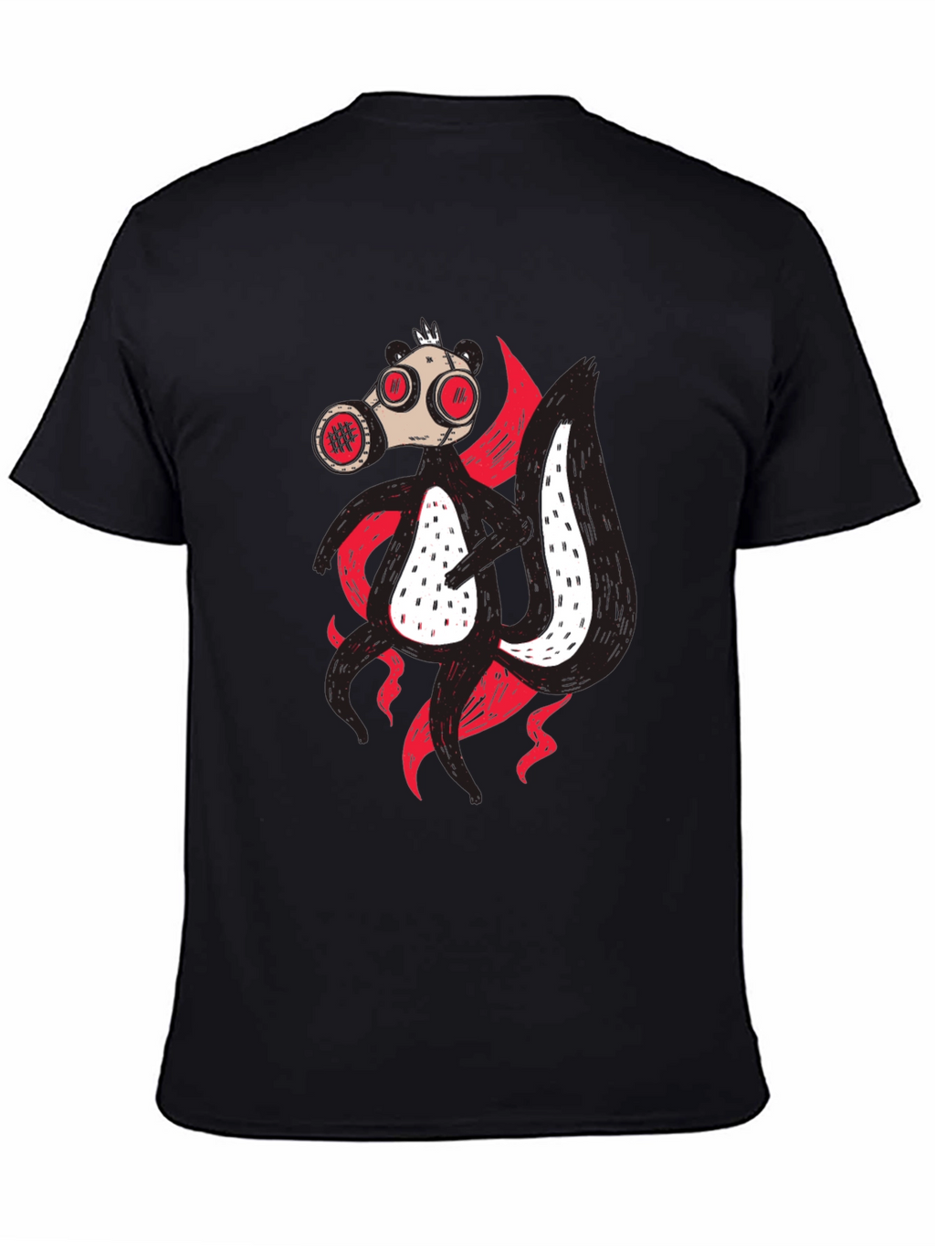 Gas Mask Skunk T-Shirt - Unique Graphic Tee