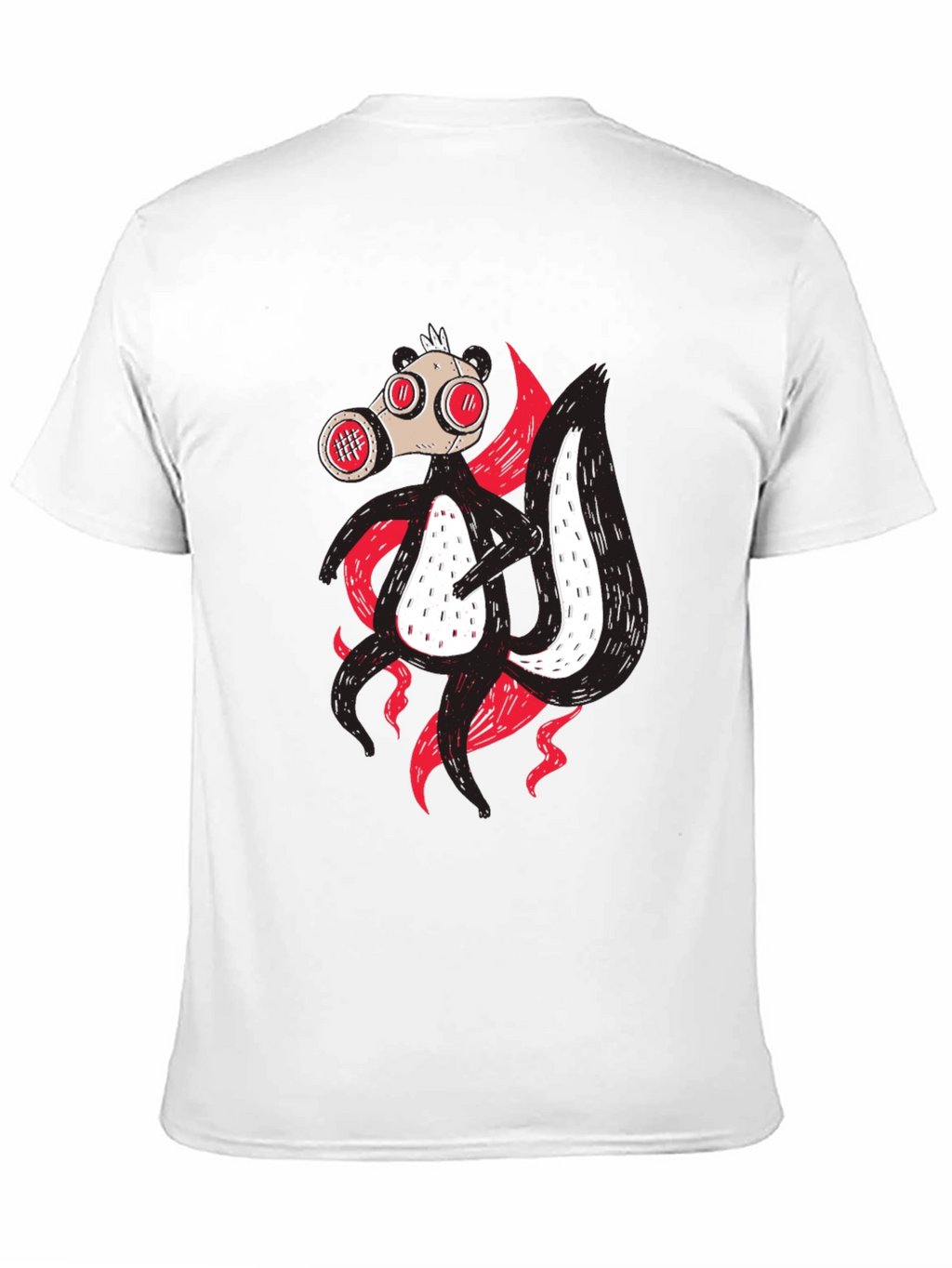 Gas Mask Skunk T-Shirt - Unique Graphic Tee
