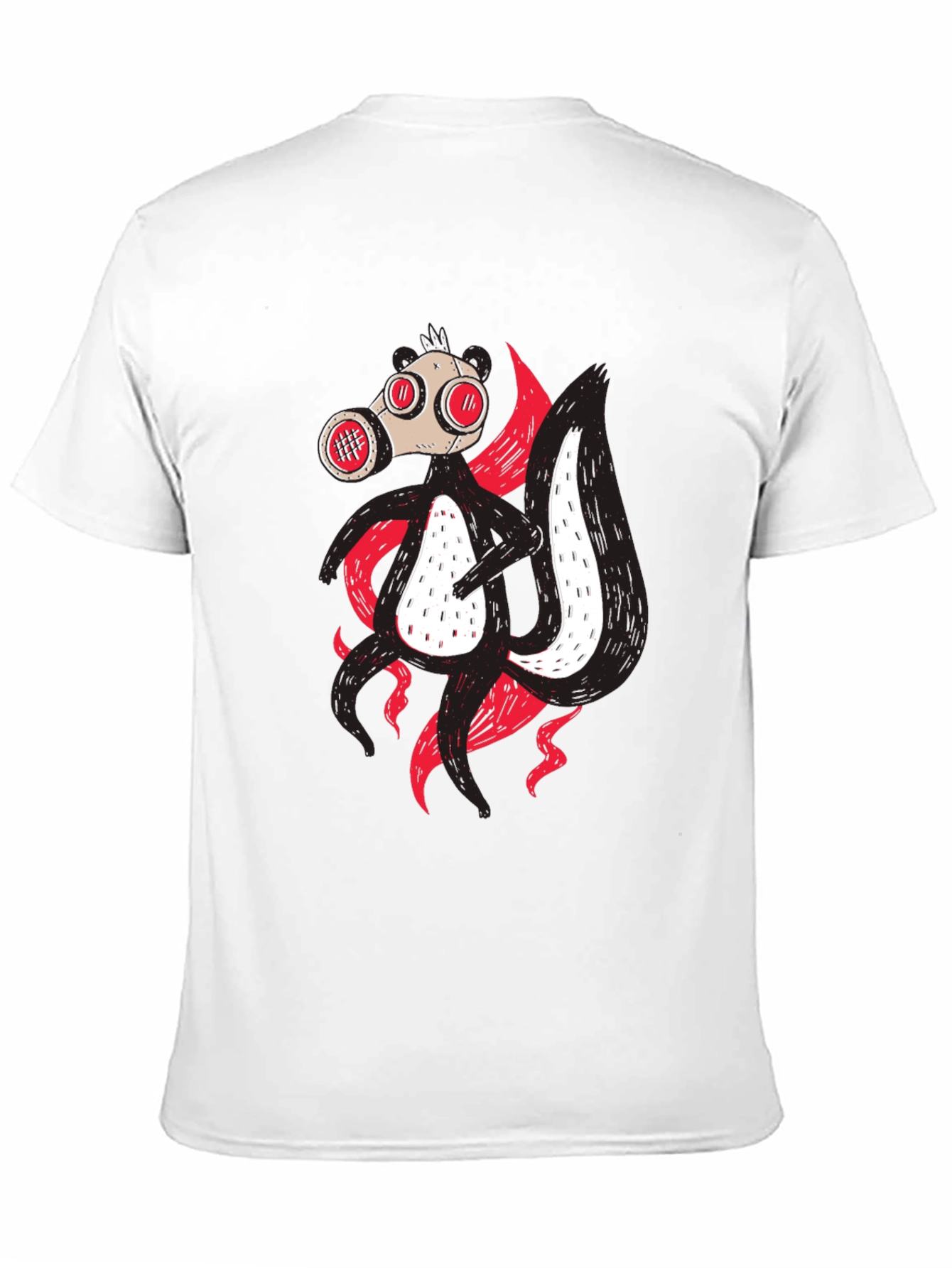 Gas Mask Skunk T-Shirt - Unique Graphic Tee
