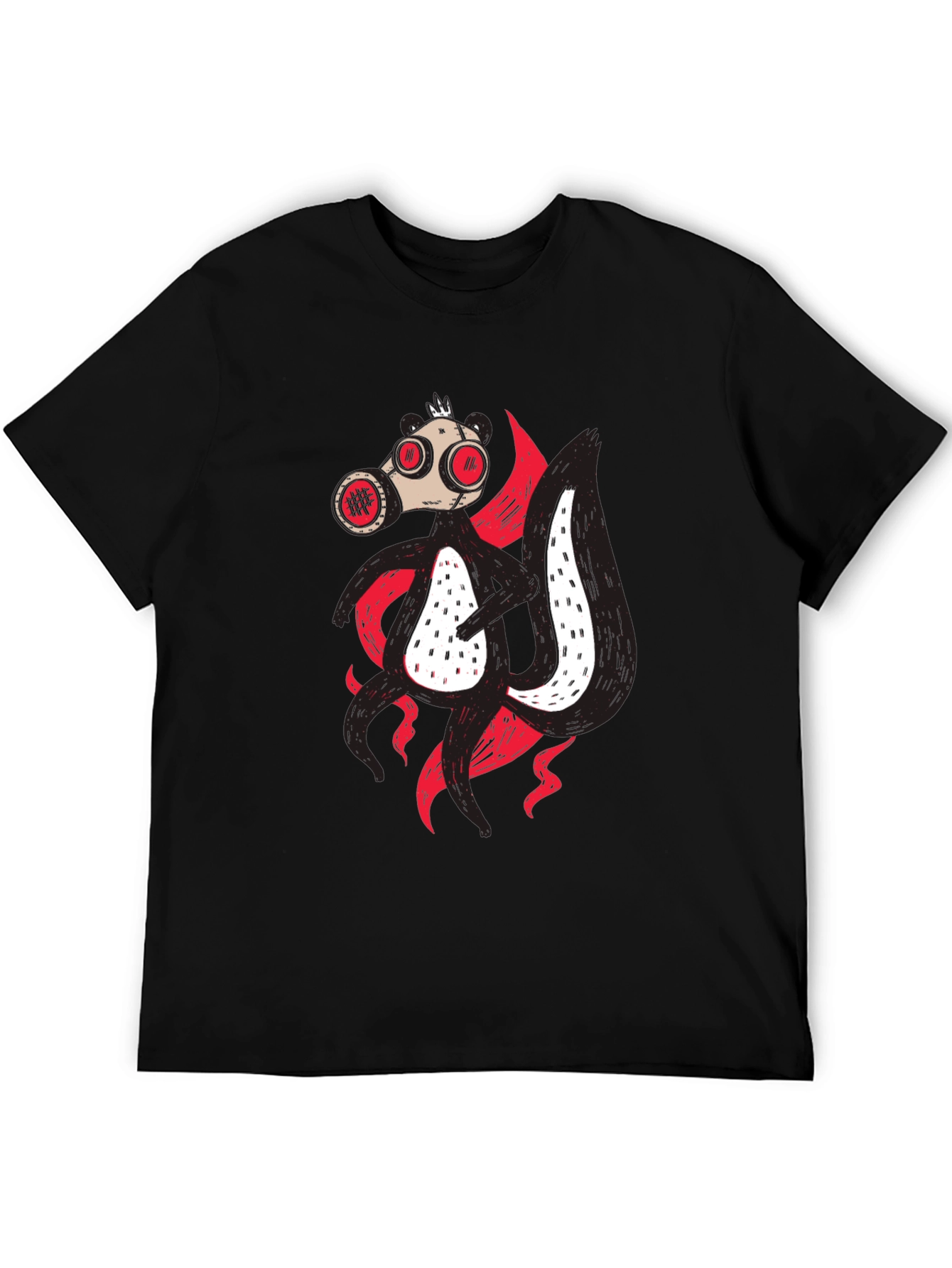 Gas Mask Skunk T-Shirt - Unique Graphic Tee