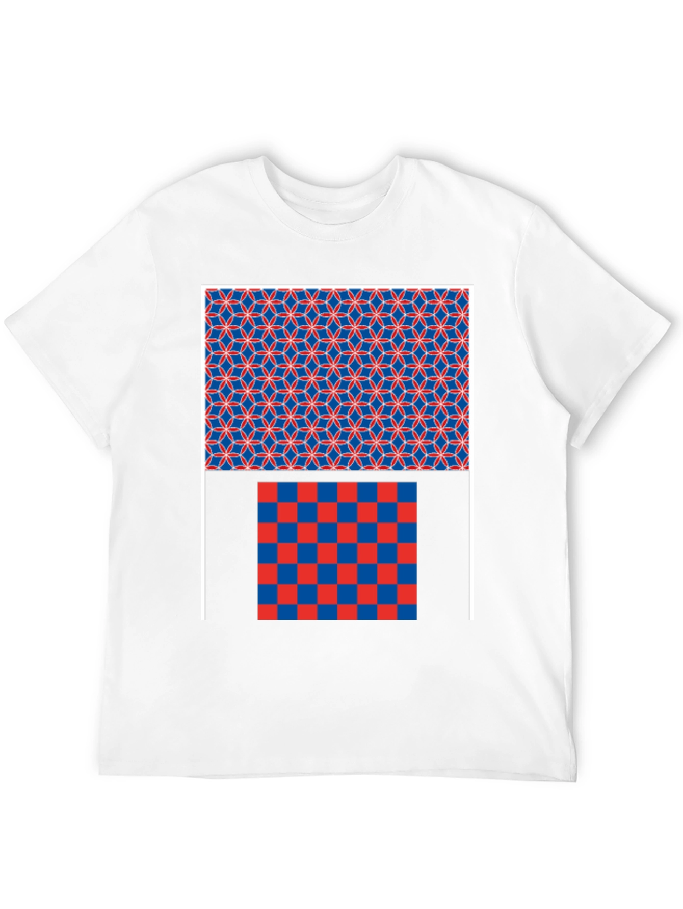 Geometric Pattern Graphic Print Black T-Shirt