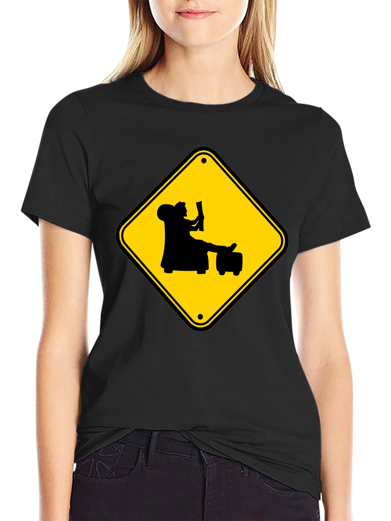 Warning: Reader Ahead Graphic Tee - Black