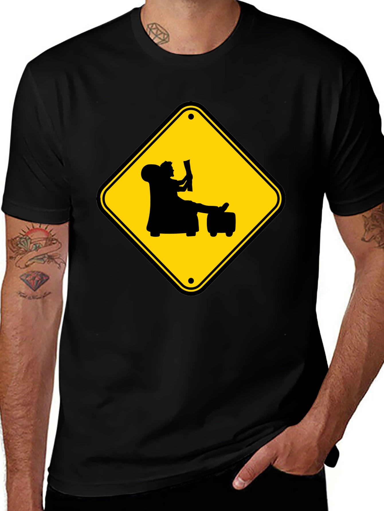 Warning: Reader Ahead Graphic Tee - Black