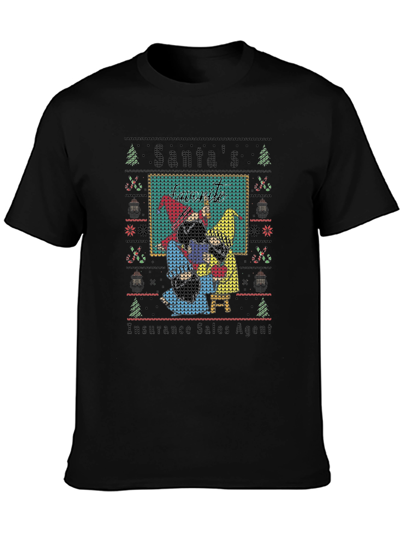 Santas Insurance Sales Agent Ugly Christmas Sweater T-Shirt