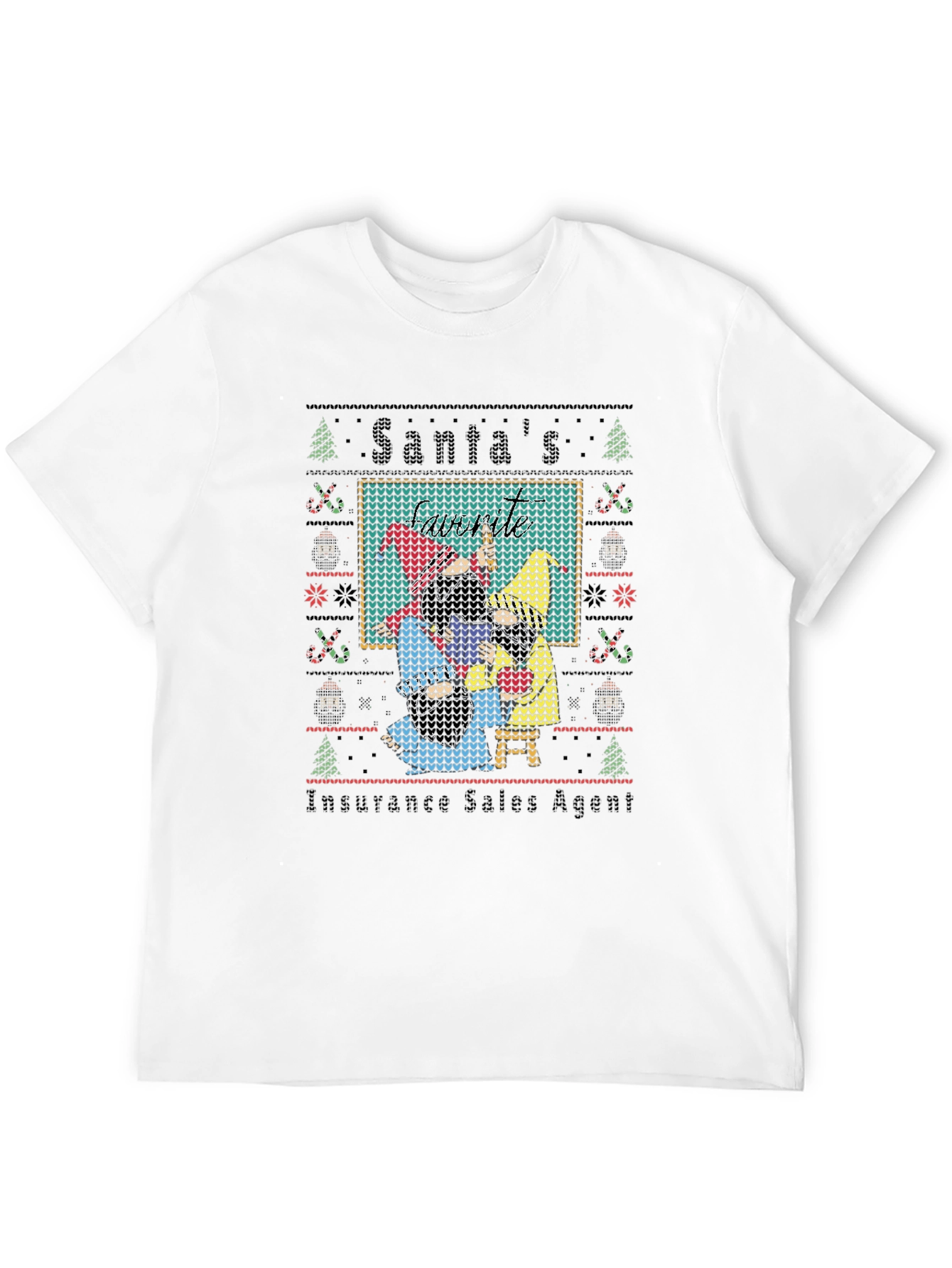 Santas Insurance Sales Agent Ugly Christmas Sweater T-Shirt