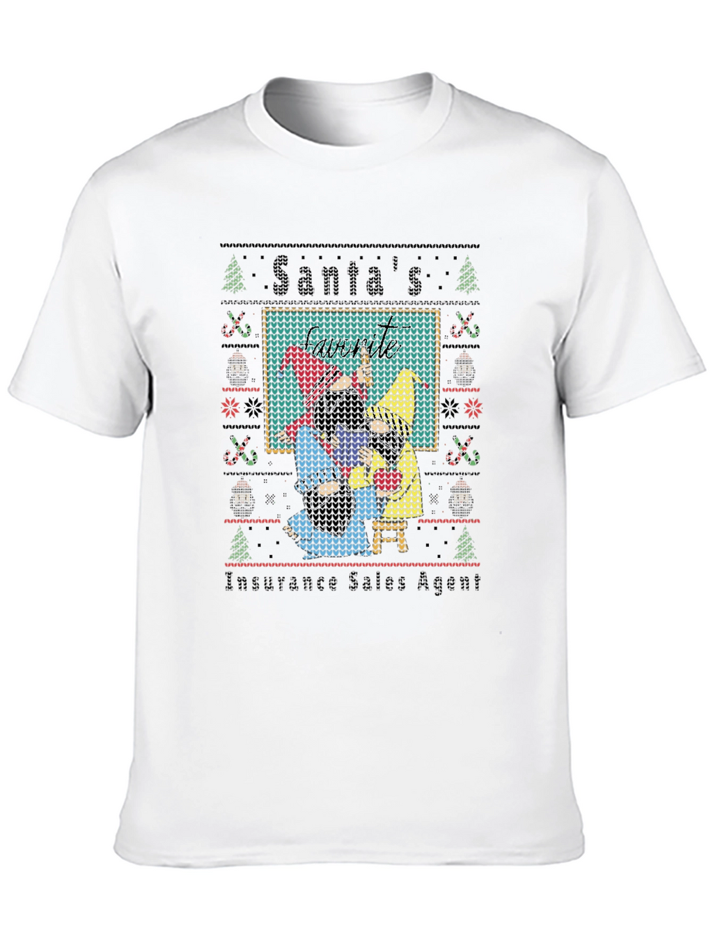 Santas Insurance Sales Agent Ugly Christmas Sweater T-Shirt