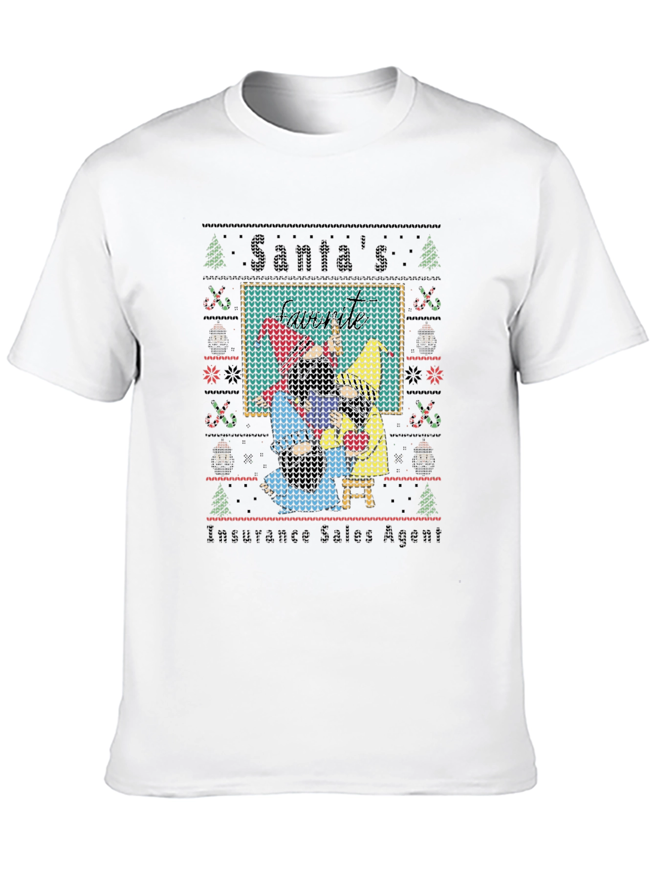 Santas Insurance Sales Agent Ugly Christmas Sweater T-Shirt