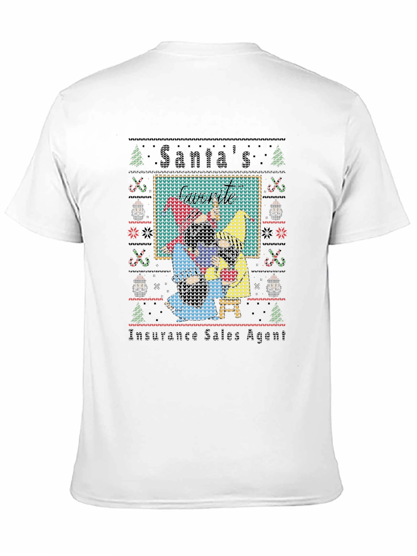 Santas Insurance Sales Agent Ugly Christmas Sweater T-Shirt