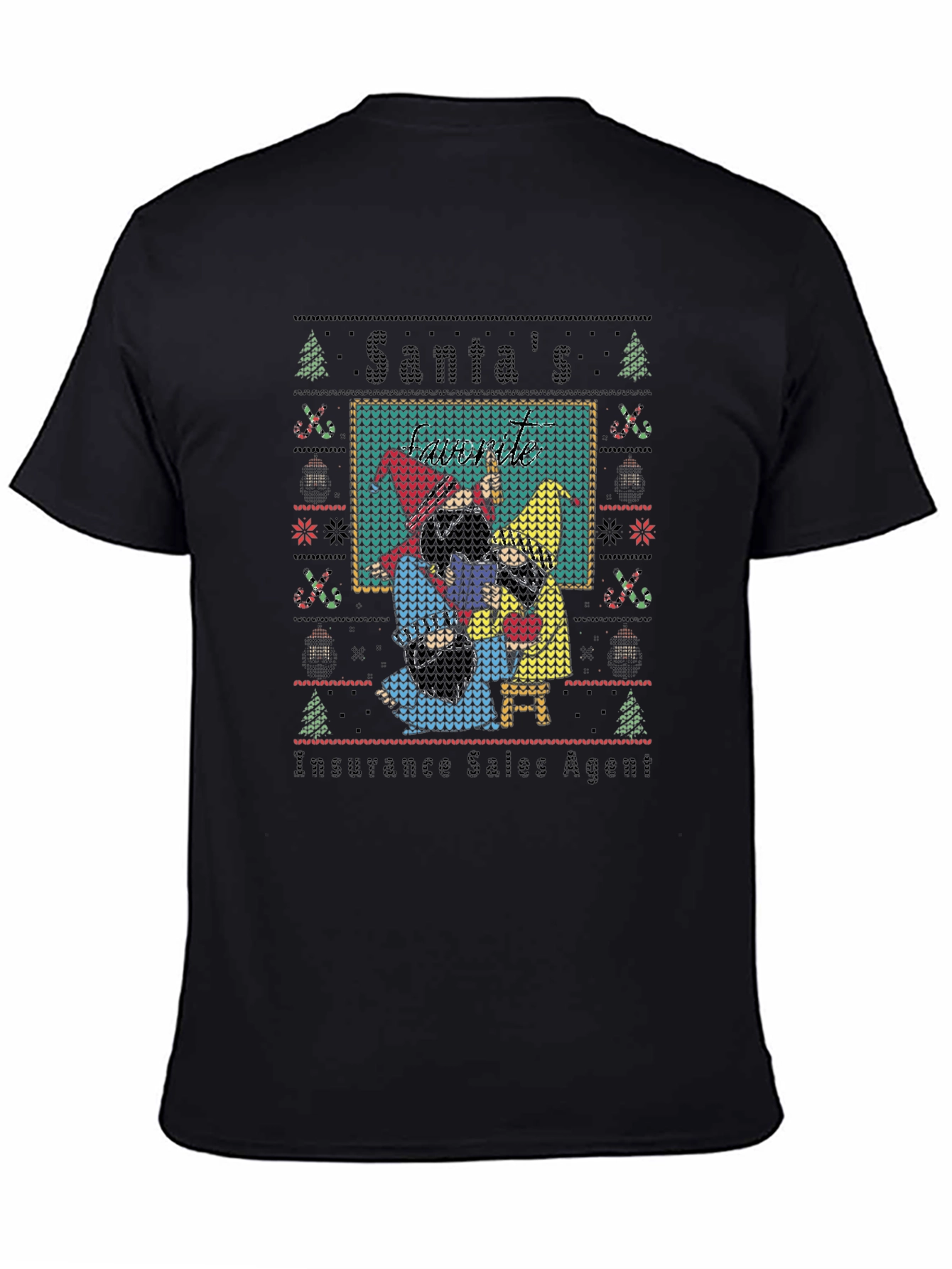Santas Insurance Sales Agent Ugly Christmas Sweater T-Shirt