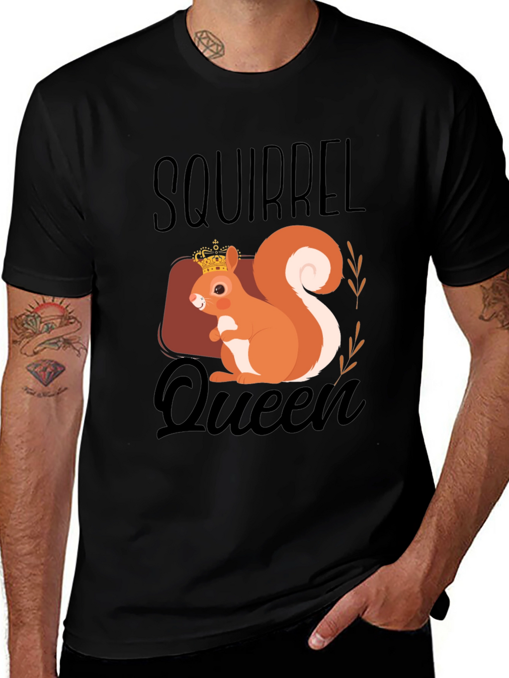 Squirrel Queen T-Shirt - Cute Animal Graphic Tee