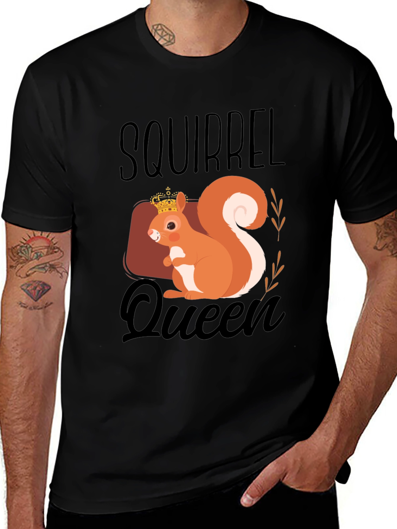 Squirrel Queen T-Shirt - Cute Animal Graphic Tee