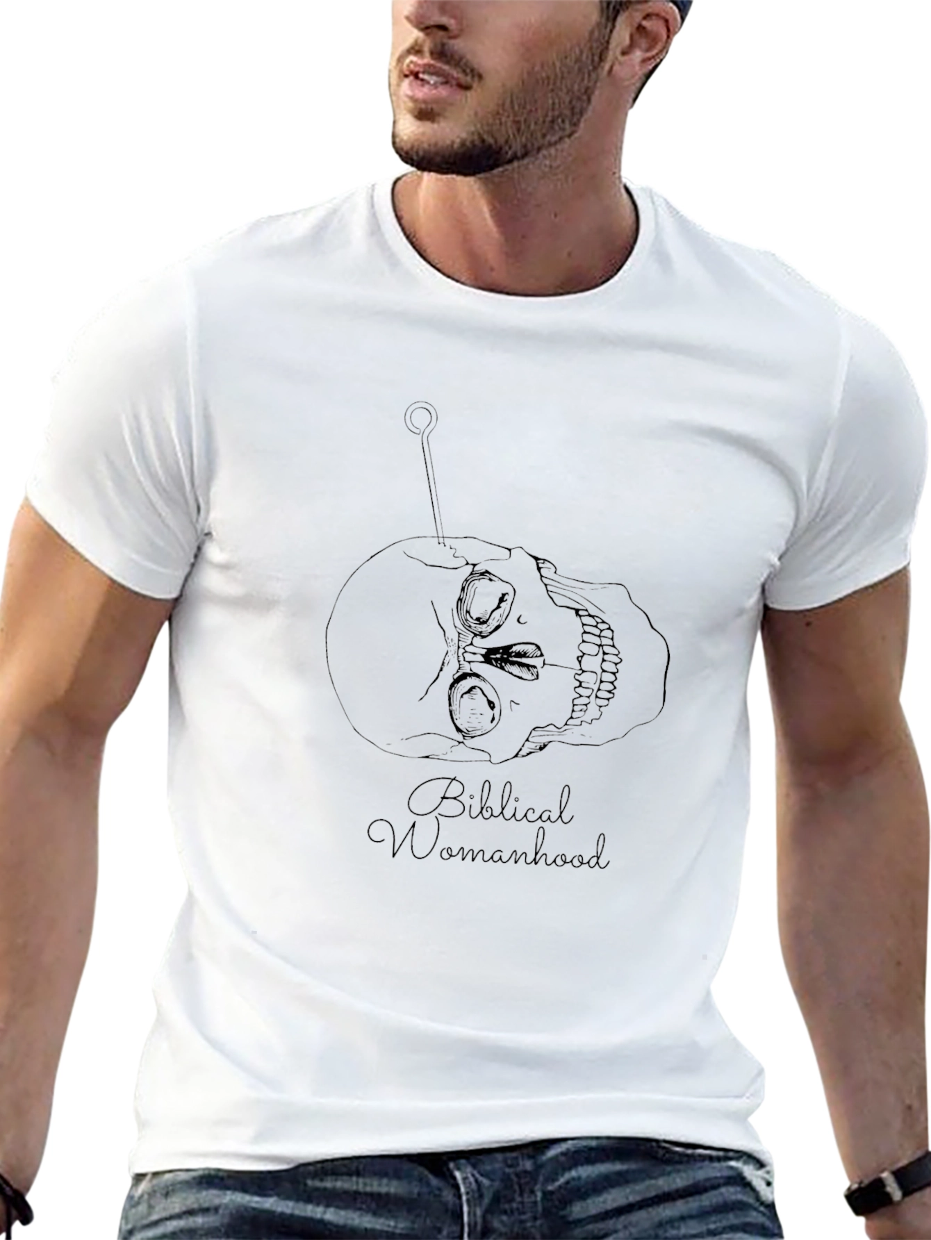 Biblical Womanhood Skull T-Shirt - Black