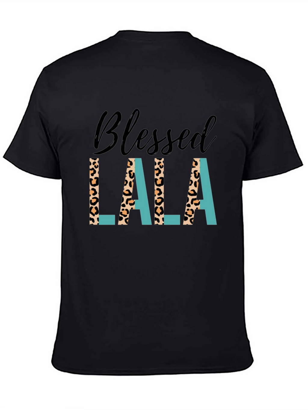 Blessed Lala Leopard Print Graphic Tee