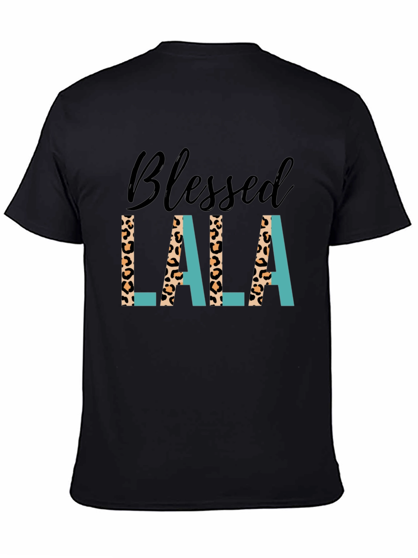 Blessed Lala Leopard Print Graphic Tee