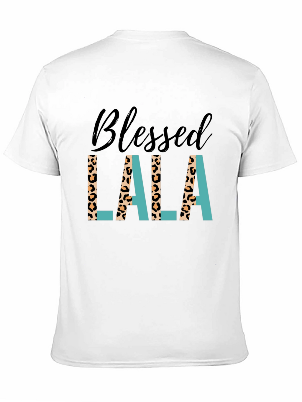 Blessed Lala Leopard Print Graphic Tee